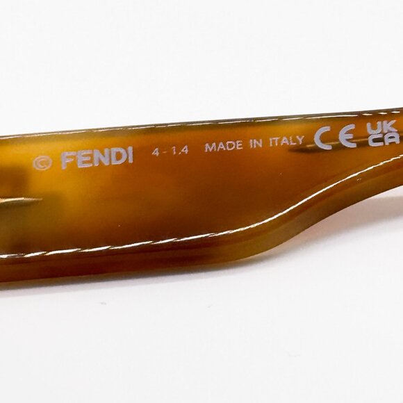NEW FENDI FE40130F 55N SHINY LIGHT HAVANA UNISEX SUNGLASSES FENDI - Picture 12 of 14
